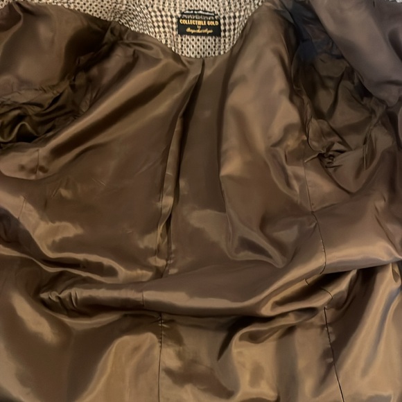 Brown Wool Plaid One Button Vintage Blazer By Georgia Sant’Angelo - Picture 6 of 13